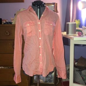 size small j crew salmon colored button up